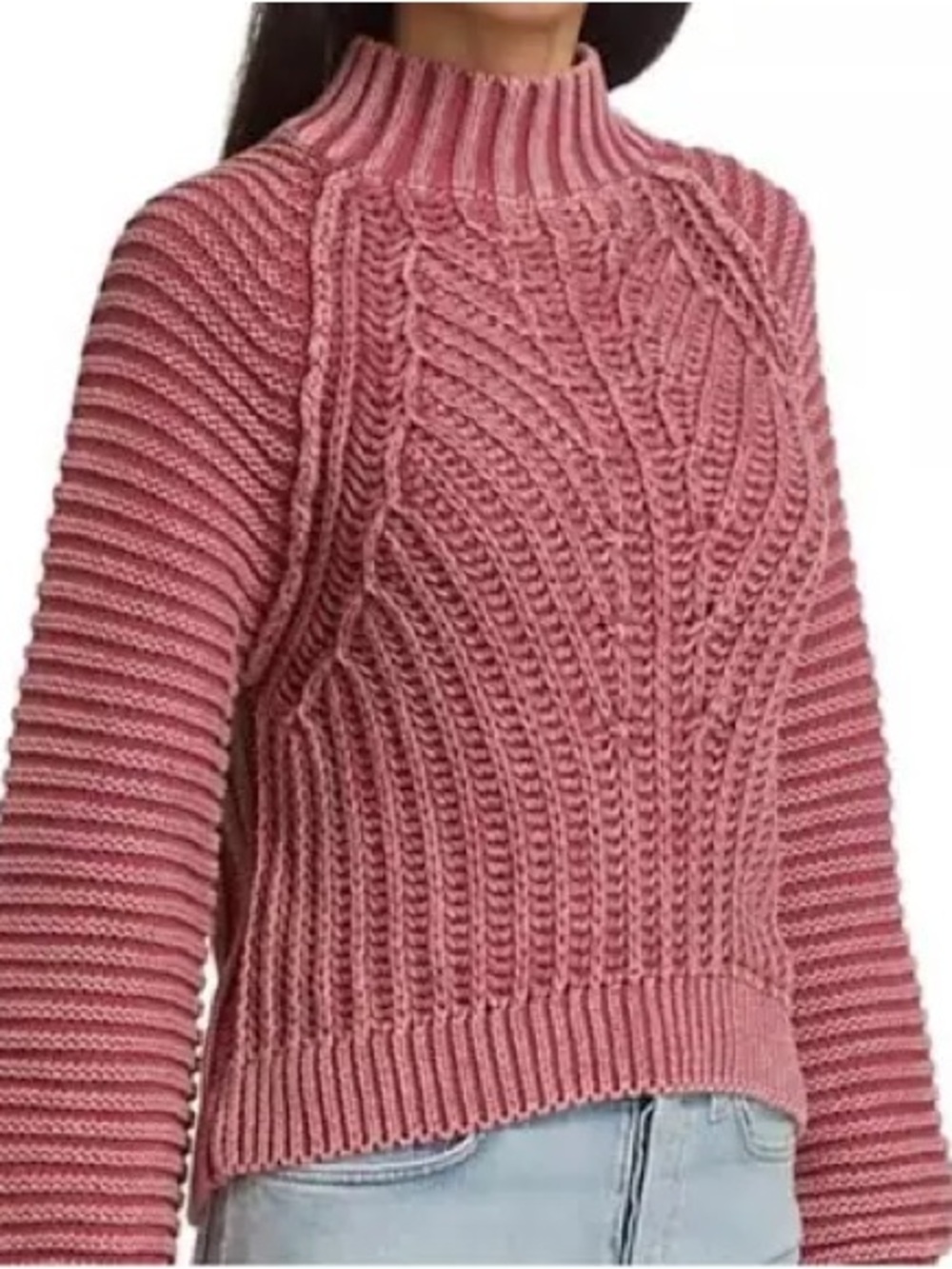 Free People Sweetheart Ribbed Sweater Size XS Maroon Cozy